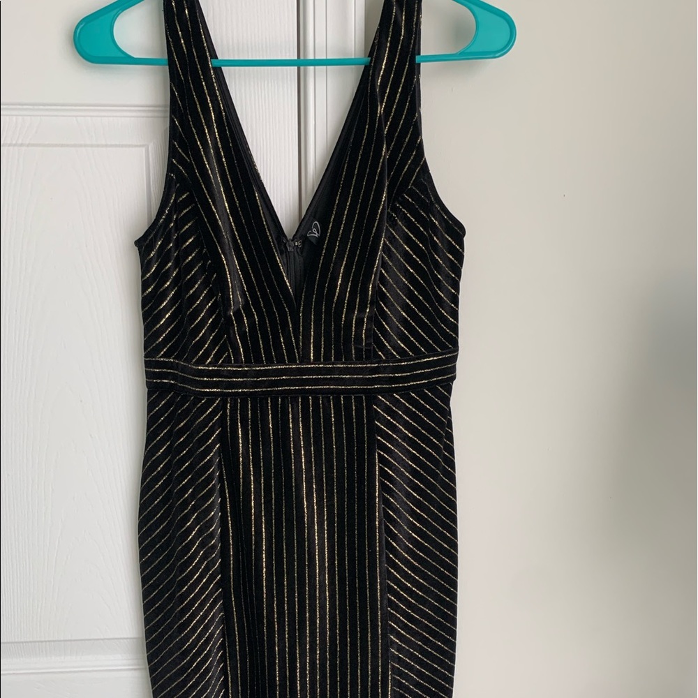 Black and Gold Cocktail Dress